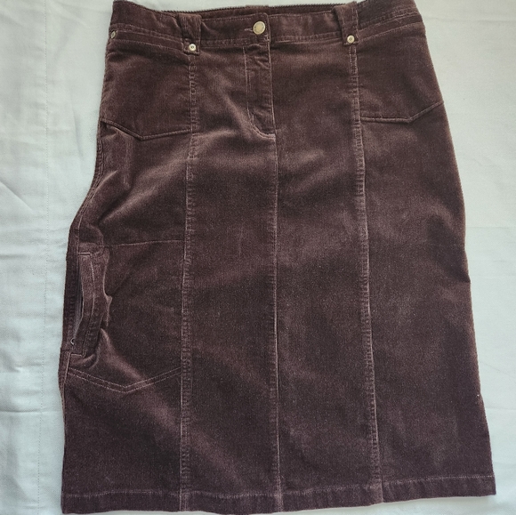 WOOLRICH Brown Vintage Corduroy A-Line Skirt - 10 - Picture 6 of 15